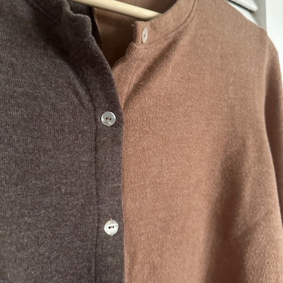 DONNI Duo Sweater Cardigan Carmel/Chocolate - Picture 5 of 8